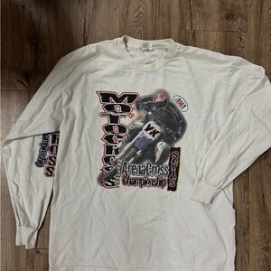 White ArenaCross Championship Long-Sleeve Graphic Tee